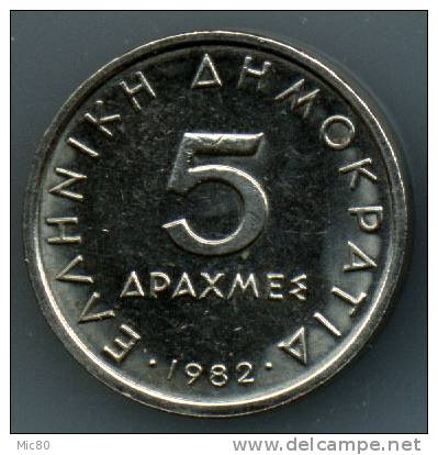 Grèce 5 Drachmes 1982 Sup+ - Grecia