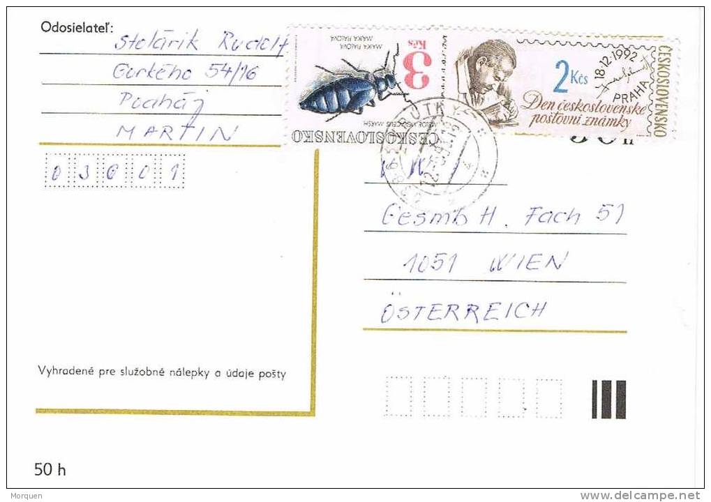 Tarjeta Entero Postal VRUTKY (Checoslovaquia) 1993 - Cartoline Postali