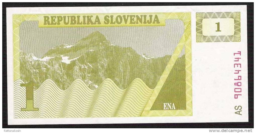 SLOVENIE  P1   1 TOLAR  1990   PREFIX AS    UNC. - Slovénie