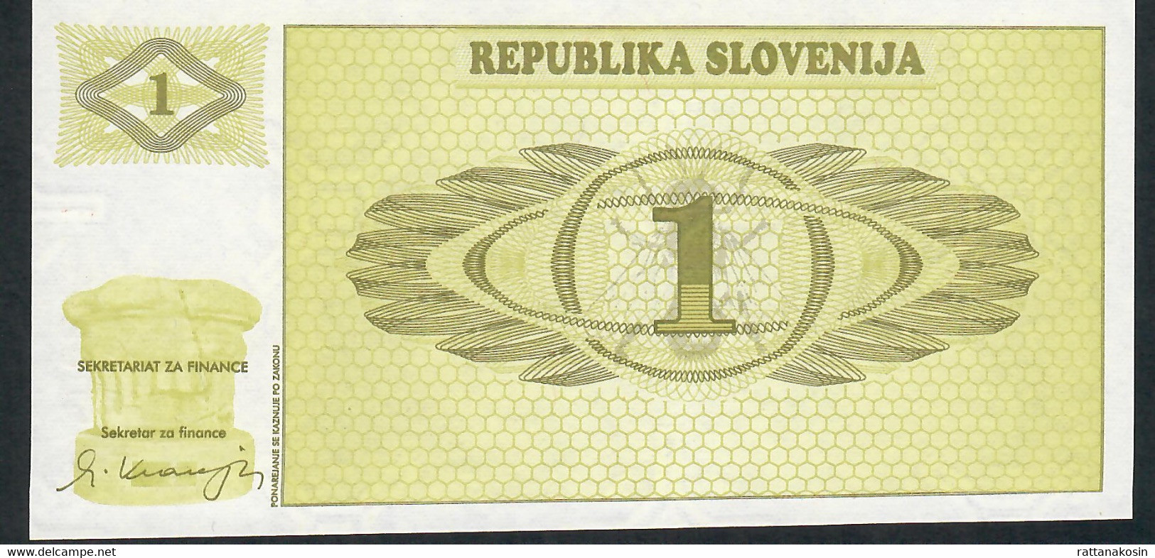 SLOVENIE  P1   1 TOLAR  1990 UNC. - Slovenia