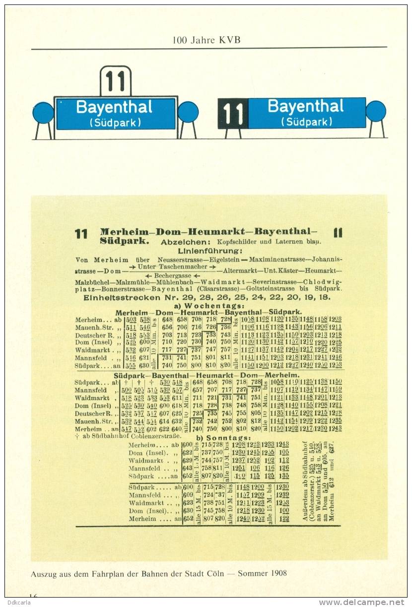 100 Jahre KVB 1877-1977 - Tram ! - Trasporti