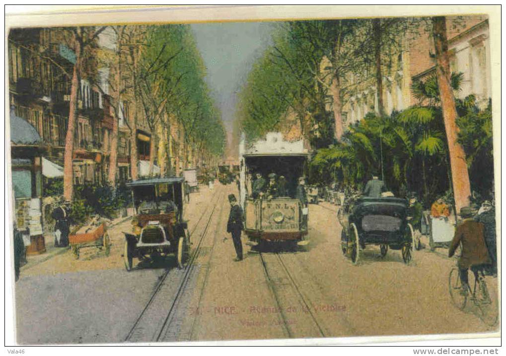 NICE - Avenue De La Victoire  - Très Animée - - Transport (road) - Car, Bus, Tramway