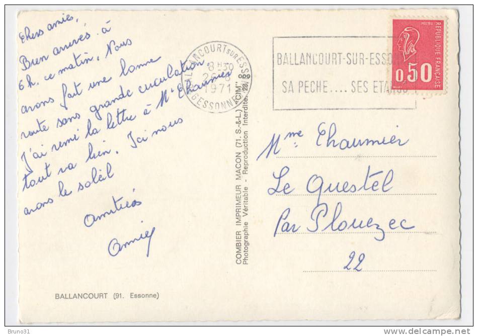 Ballancourt : Friture - Martroy , Lesage , Liberté , Saussaye . Année 1971  ; - Ballancourt Sur Essonne