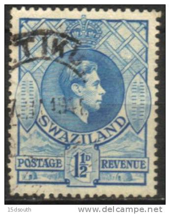Swaziland - 1938-1954 KGVI 1½d P13½x14 Used - Swaziland (1968-...)