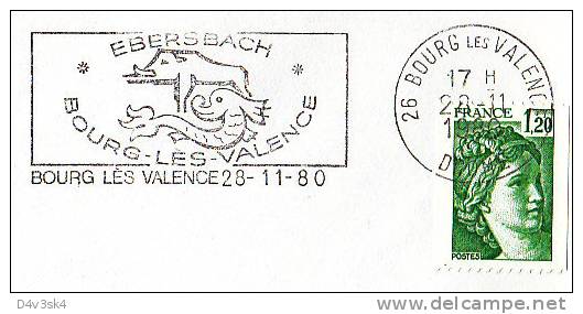 1980 France 26 Drome Bourg Les Valence Ebersbach Jumelage Villes Jumelees Town Twinning Gemellagio - Mechanical Postmarks (Advertisement)
