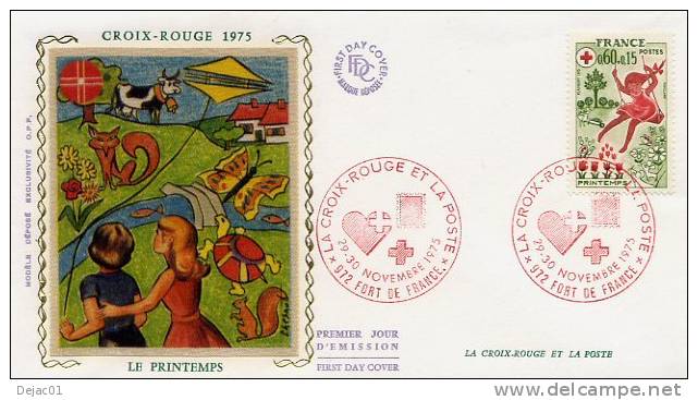 Premier Jour - Croix Rouge - Fort De France 29 & 30 Novembre 1975 - R 5169 - 1980-1989