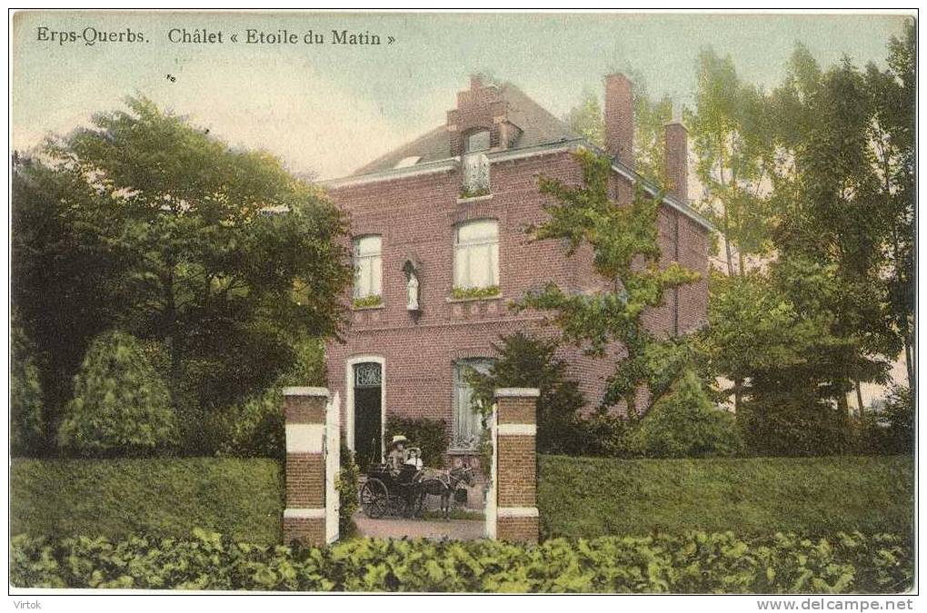 Erps-Querbs : Chalet ´ Etoile Du Matin ´ ( Geschreven Kaart  **Feldpostkarte 1914 ** )  Attelage Avec Ane - Kortenberg