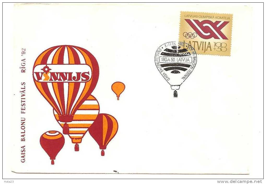 LATVIA - Air Balloon Fest  Special Evenlope And Cancel - 1992 Y  ( LOT - KAS - 7 - 119  - 12,12,2017) - Sonstige (Luft)