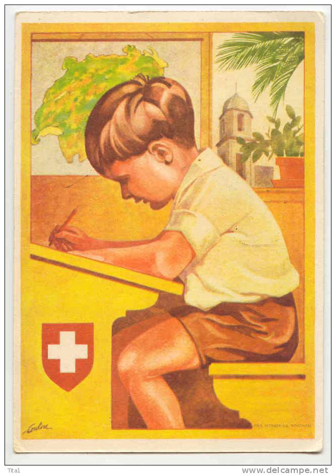 12353 - Carte Postale Pour Les écoles Suisses Nécessiteuses à L' Etranger * Coulon * - Croix-Rouge