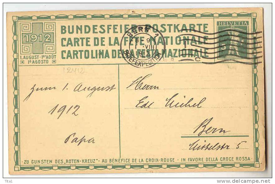 12412 -Carte De Le Fête Nationale " 1912" - Croix-Rouge