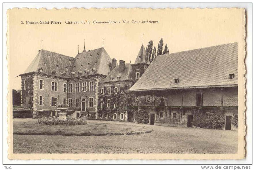 12454 -Fouron-Saint-Pierre - Château De La Commanderie - Vue Cour Intérieure - Fourons - Voeren