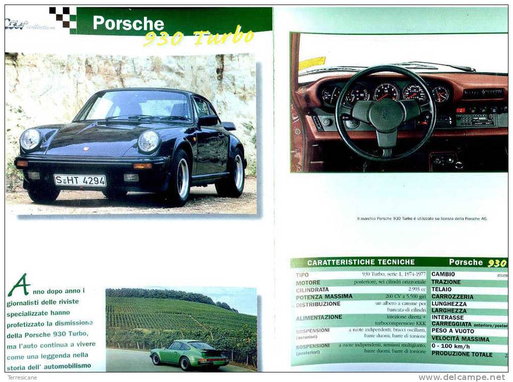 SCHEDA FICHE TECNICO STORICA CAR COLLECTION DEL PRADO PORSCHE 911 TURBO - Engines