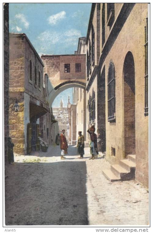 Jerusalem Israel, Arch Of Ecce Homo, On C1910s Vintage Postcard - Israel