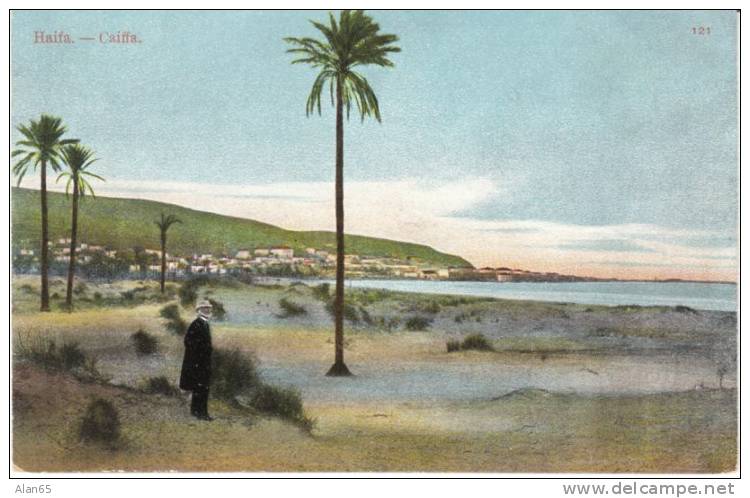 Haifa Caiffa Israel, General View, On C1910s Vintage Postcard - Israel