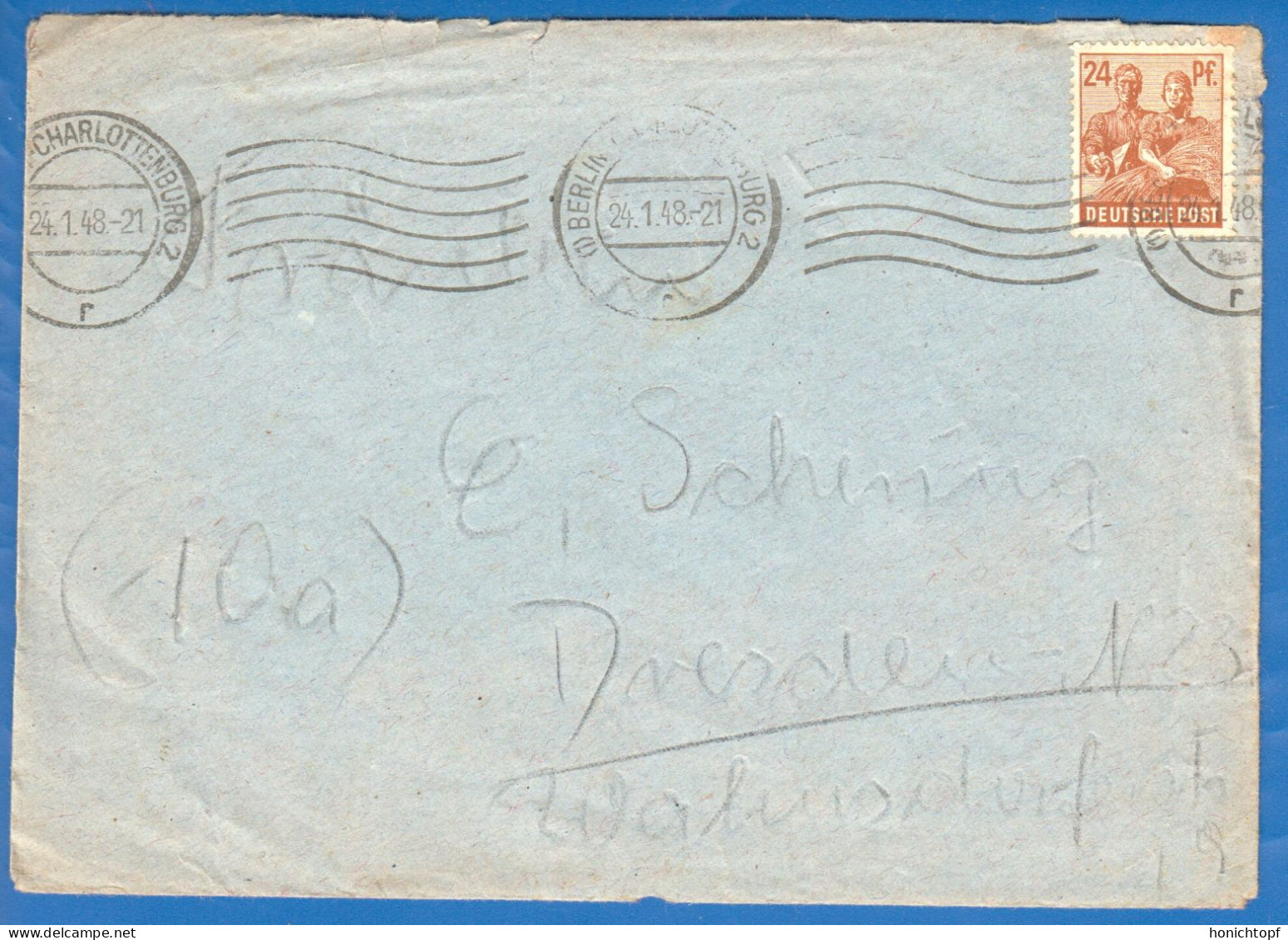 Deutschland; Alliierte Besetzung MiNr. 951; 1947; Berlin Charlottenburg - Covers & Documents