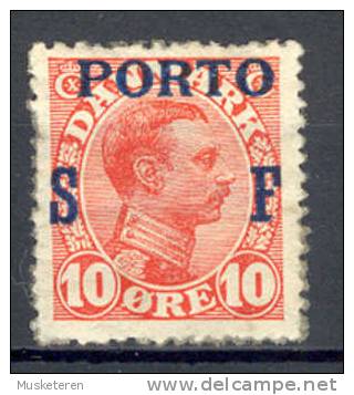 Denmark 1921 Mi. 8  10 Ø Militär Postmarke Military Postage Due With Overprint PORTO King König Christian X  MH - Postage Due