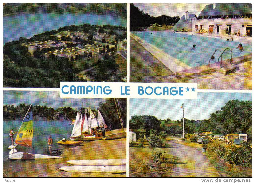 Carte Postale 22. Jugon-les-Lacs   Camping  Le Bocage  Et L'école De Voile Trés Beau Plan - Jugon-les-Lacs