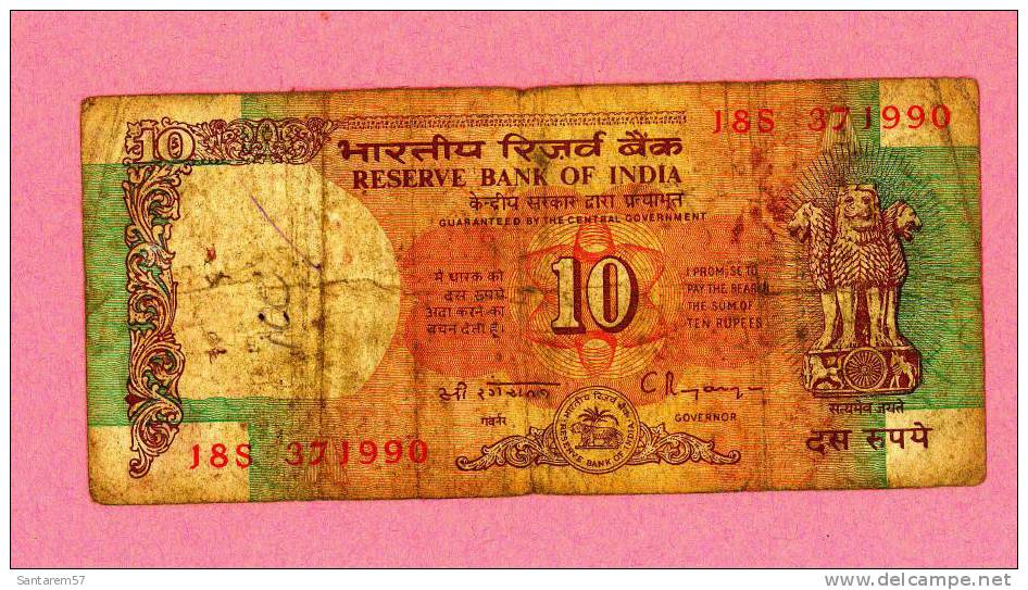 Billet De Banque Nota Banknote Bill 10 Ten Rupees INDE INDIA - Indien