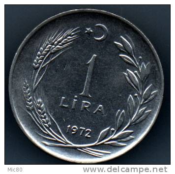 Turquie 1 Lira 1972 Sup - Turquie