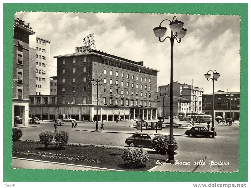 CARTOLINA-PISA-PIAZZA DELLA STAZIONE - Pisa