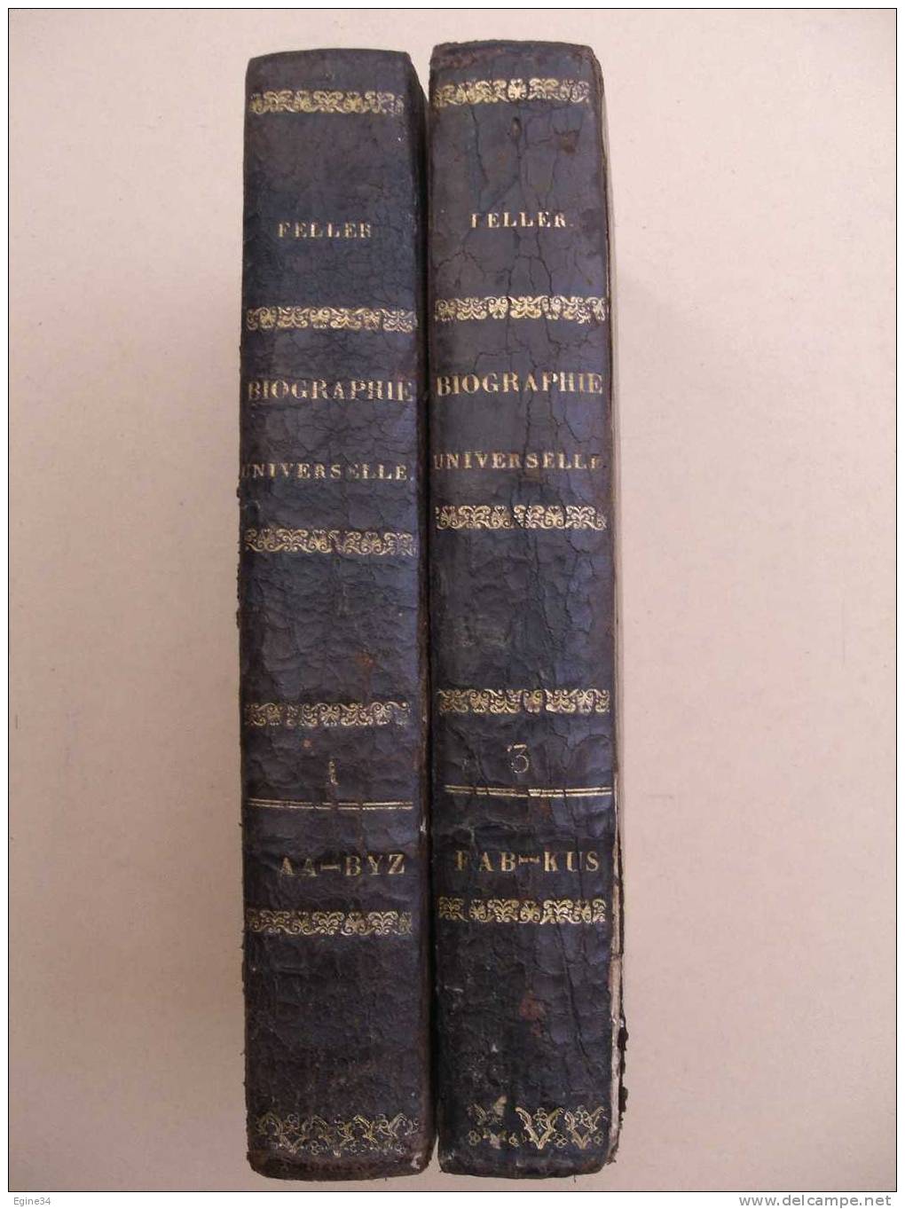 2 Vol. -1838 -  FELLER Biographie Universelle DICTIONNAIRE HISTORIQUE Des Hommes Qui Se Sont Fait- Tome 1 & 3 -1838-1839 - Dictionaries