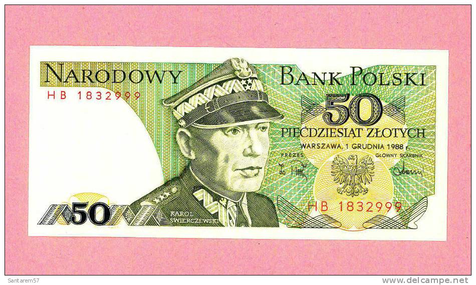 Billet De Banque Nota Banknote Bill 50 Zloty Zlotych Polski Pologne POLAND 1988 - Poland