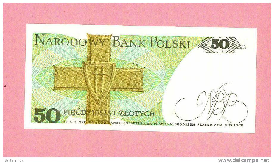 Billet De Banque Nota Banknote Bill 50 Zloty Zlotych Polski Pologne POLAND 1988 - Pologne