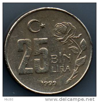 Turquie 25 Bin Lira 1999 Ttb - Turquie