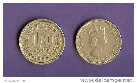 MALAYA-NORTH BORNEO 1953-1961 Normally Used Coin 10 Cent KM 2 - Malaysie
