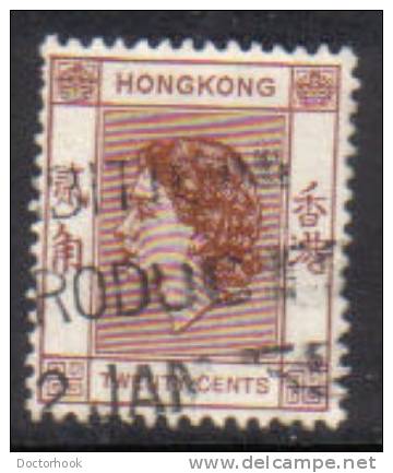 HONG KONG   Scott #  188  F-VF USED - Gebruikt