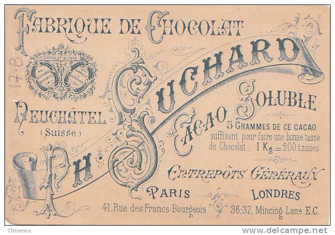 Rare Chromo Imp. Courbe Rouzet Pour Chocolat Suchard, N° Catalogue 2-2-13 / 2 - Autres & Non Classés