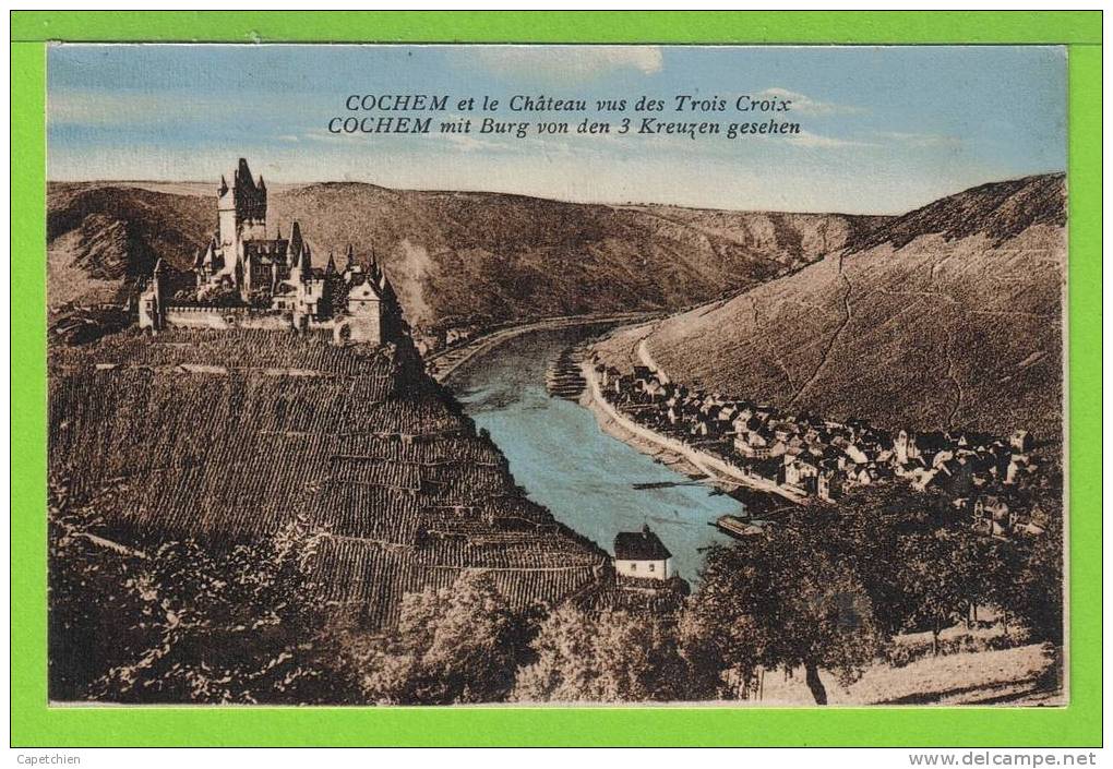 COCHEM - MIT BURG VON DEN 3 KREUZEN GESEHEN - Carte écrite En 1926 - Cochem