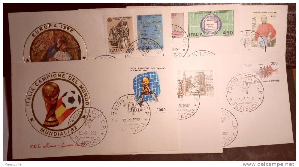 ITALIA - First Day Cover 1982  - LOTTO 21 BUSTE FDC DAL 19-2-1982 AL 1-9-1982 - - Collections