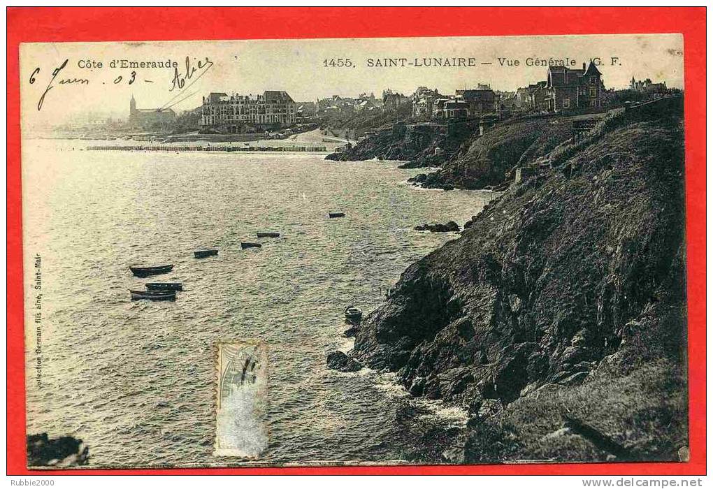 SAINT LUNAIRE 1903 VUE GENERALE CARTE PRECURSEUR EN BON ETAT - Saint-Lunaire