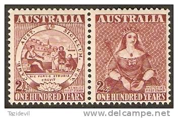 AUSTRALIA - 1950 Postage Stamp Centenary. Scott 229a. MNH ** - Neufs