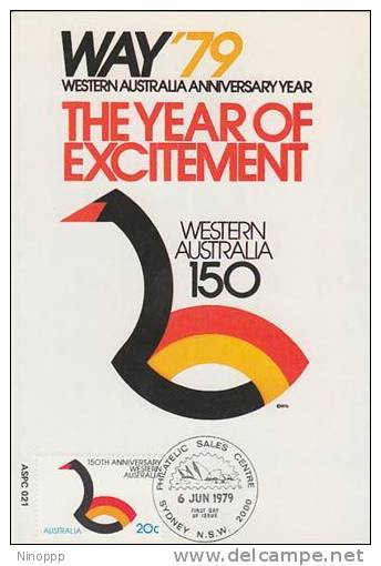 Australia-1979 150 Years Western Australia  Maximum Card - Maximumkaarten
