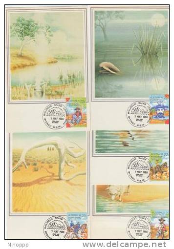 Australia-1980 Australian Folklore -WALTZING MATILDA  Set 5    Maximum Cards - Maximum Cards