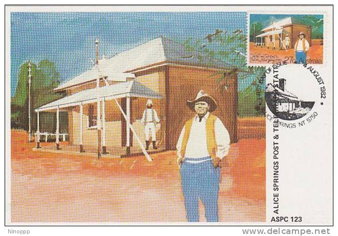 Australia-1982 Historic ALICE SPRINGS POST OFFICE   Maximum Card - Maximum Cards