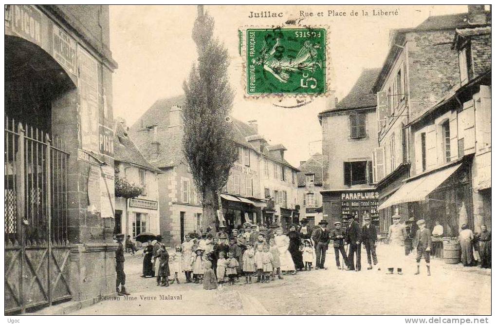 CPA - 19 - JUILLAC - Rue Et Place De La Liberté - 240 - Juillac