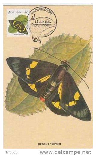 Australia-1983 Butterfly Regent Skipper  Maximum Card - Vlinders