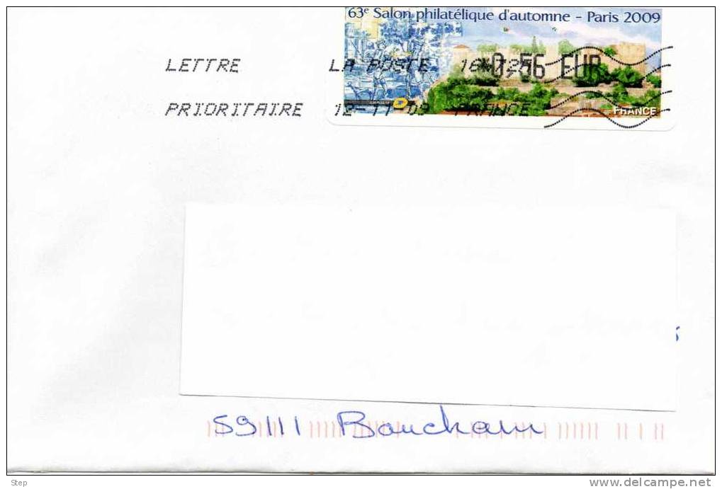 LETTRE Avec LISA 0.56E "SALON PHILATELIQUE D´AUTOMNE 2009 - LISBONNE" - 1999-2009 Viñetas De Franqueo Illustradas