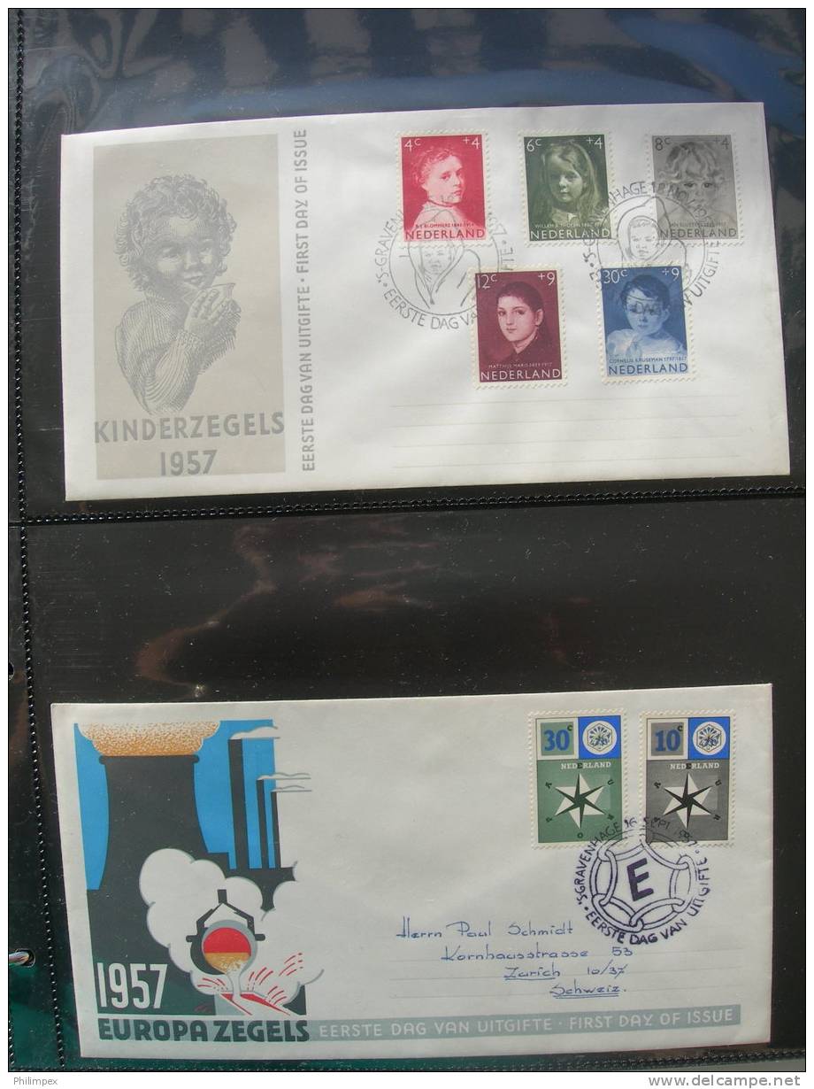 NETHERLANDS, LOT Hfl 191 FACE + FDCS CV 440 Euro - Collections