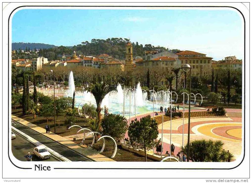 CPSM - NICE. ESPLANADE DU PAPILLON. VUE D'ENSEMBLE. (PHOTO G. CHASSAGNE). - Places, Squares