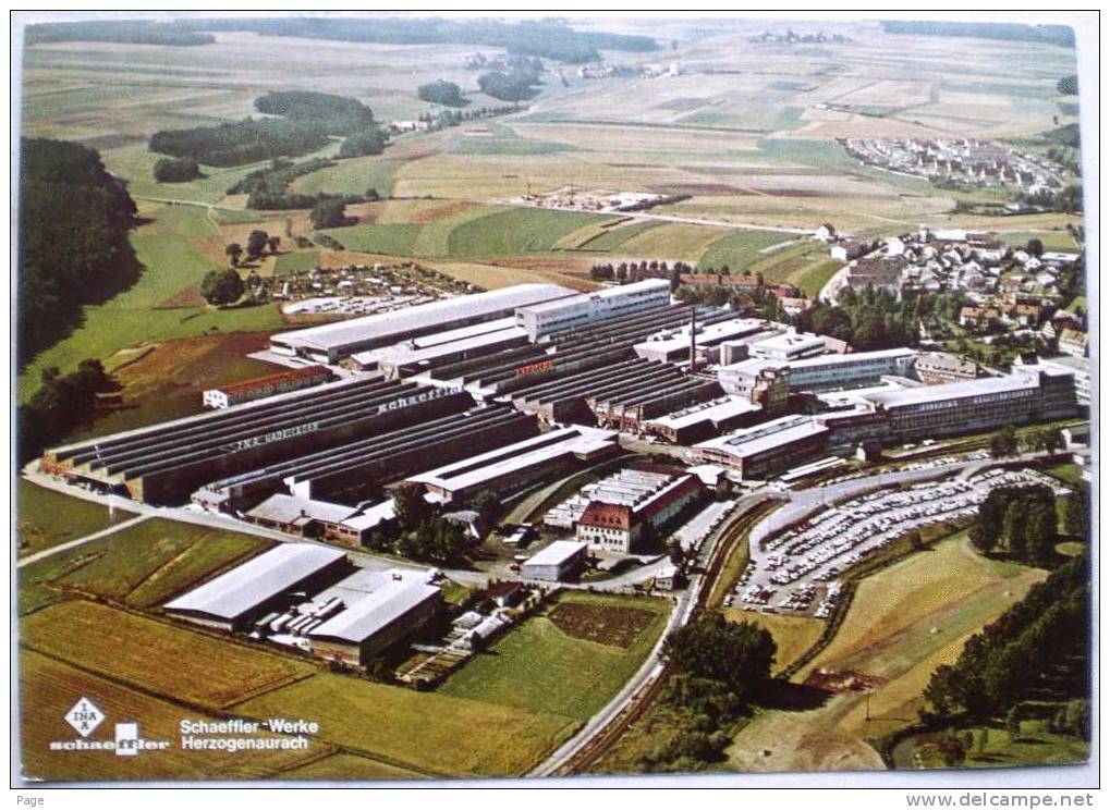 Herzogenaurach,Schaeffler-Werke,Luftaufnahme,1975, - Herzogenaurach