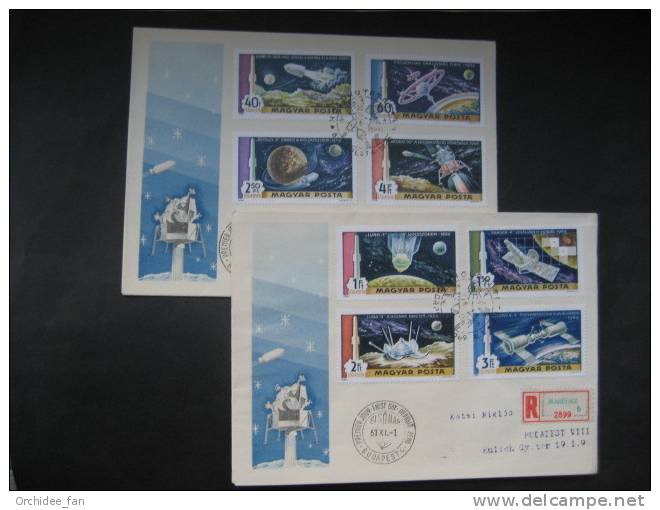 Ungarn 1969, Der Weg Zum Mond Mi 2547A-2554A FDC`s - Europe