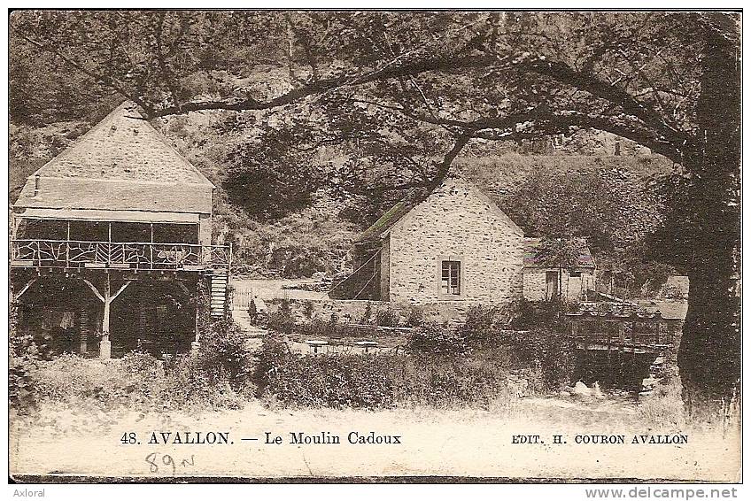 89 Avallon 1910 ? Le Moulin CADOUX H COURON - Avallon