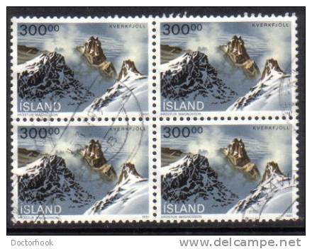 ICELAND   Scott #  737  VF USED Block Of 4 - Used Stamps