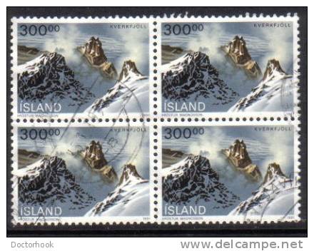 ICELAND   Scott #  737  VF USED Block Of 4 - Gebraucht