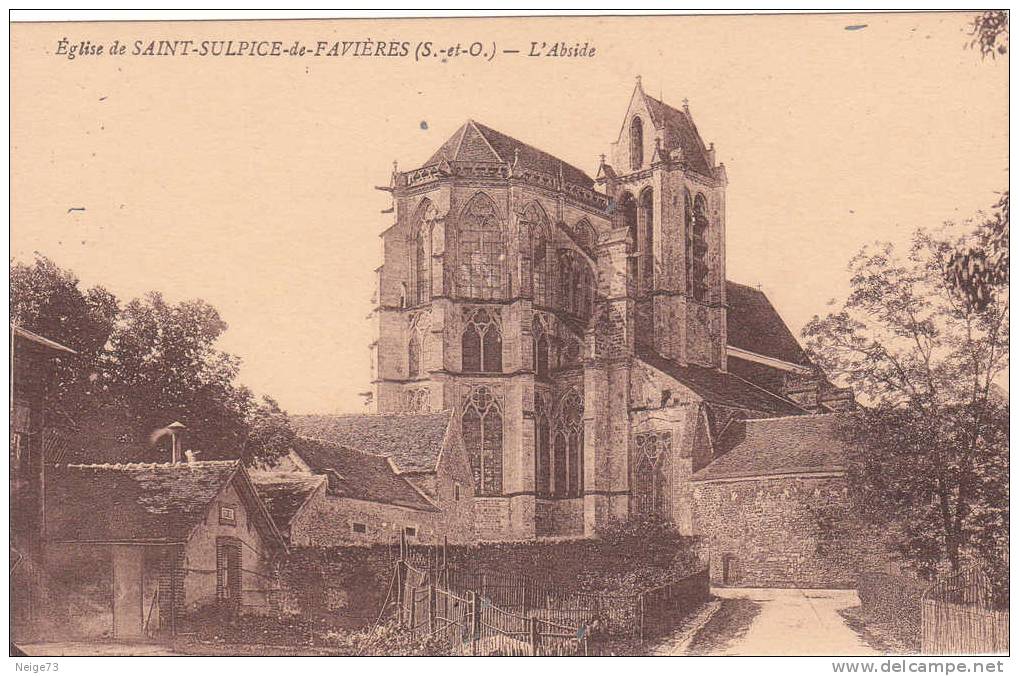 Cpa Du 91 - Eglise De Saint Sulpice De Favières - L'Abside - Saint Sulpice De Favieres