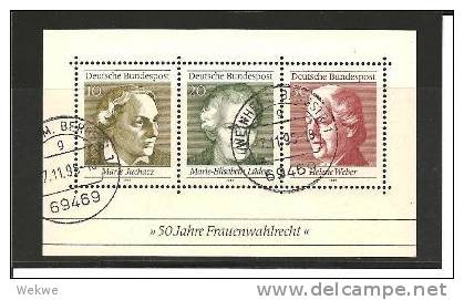 DSP792/ DEUTSCHLAND -  Frauenwahlrecht 1969, Mi.Block 5  O - 1959-1980